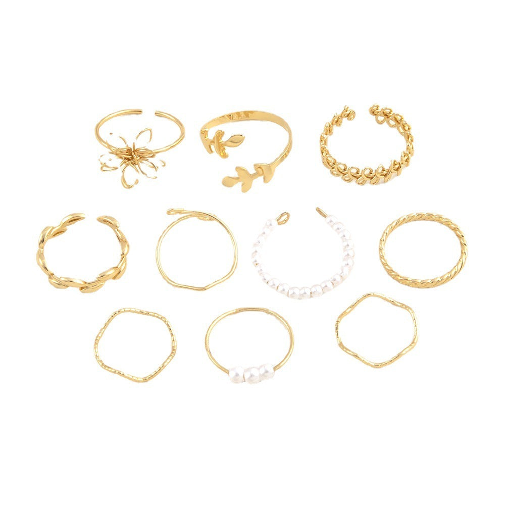 Set Bagues Fleur Ajourée
