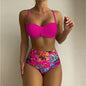 Bikini Deux-Pièces Bretelles Fines Florales