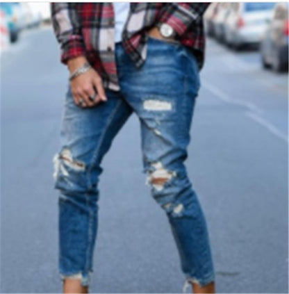 Hole men's jeans 