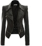 Blouson Biker en Cuir à Double Zip