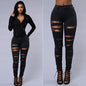 Jean Déchiré Skinny Taille Haute