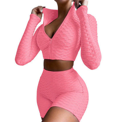 Ensemble Fitness Femme à Manches Longues