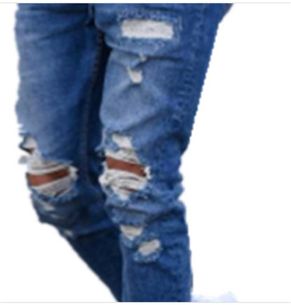 Hole men's jeans 
