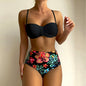 Bikini Deux-Pièces Bretelles Fines Florales