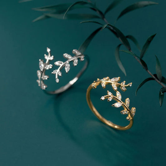 Bague Feuillage Raffinée