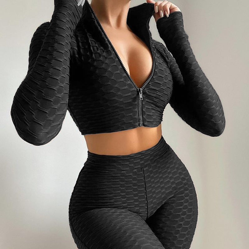 Ensemble Fitness Femme à Manches Longues
