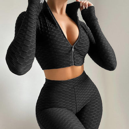 Ensemble Fitness Femme à Manches Longues