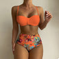 Bikini Deux-Pièces Bretelles Fines Florales