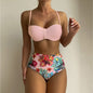 Bikini Deux-Pièces Bretelles Fines Florales